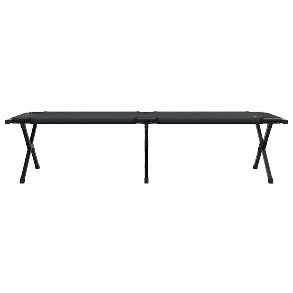 Folding Camping Bed 2 pcs Black 193 x 69 x 45 cm Oxford fabric