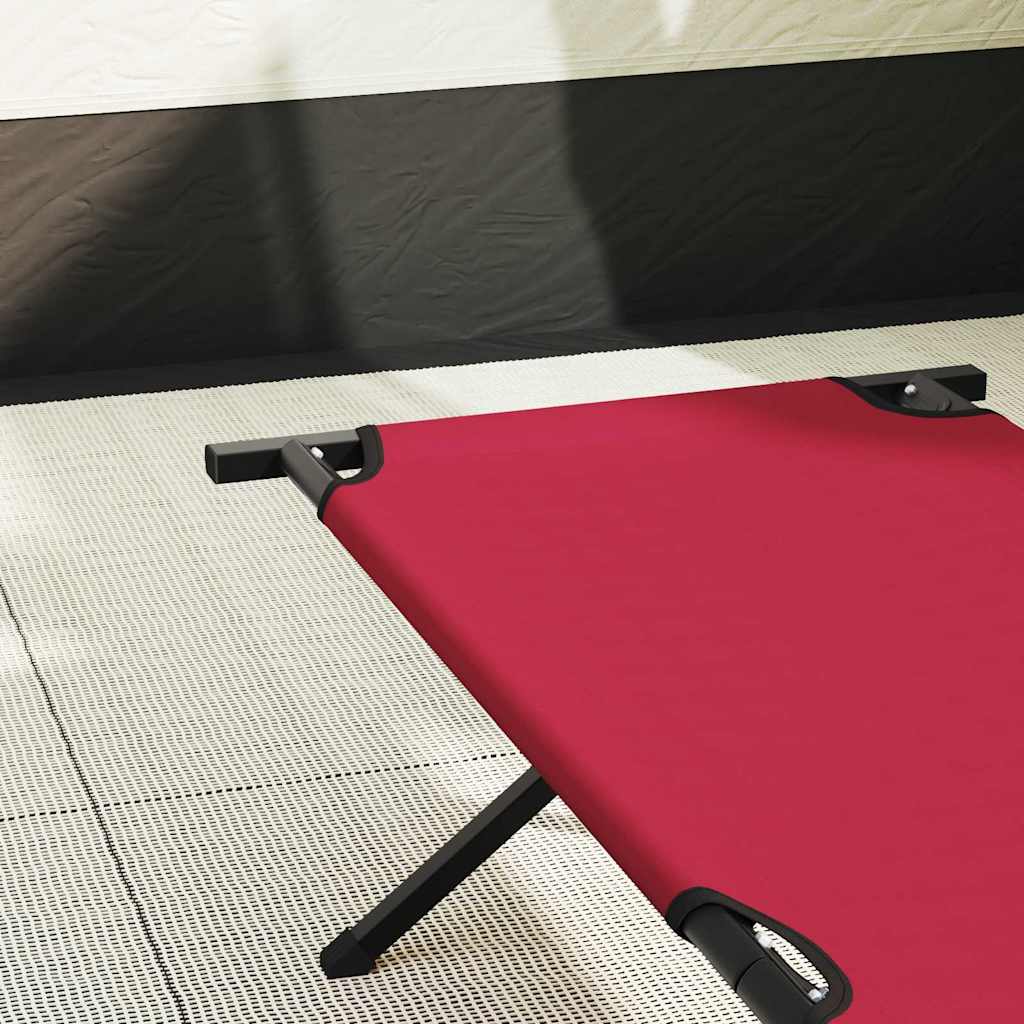 Folding Camping Bed 2 pcs Red 193 x 69 x 45 cm Oxford fabric