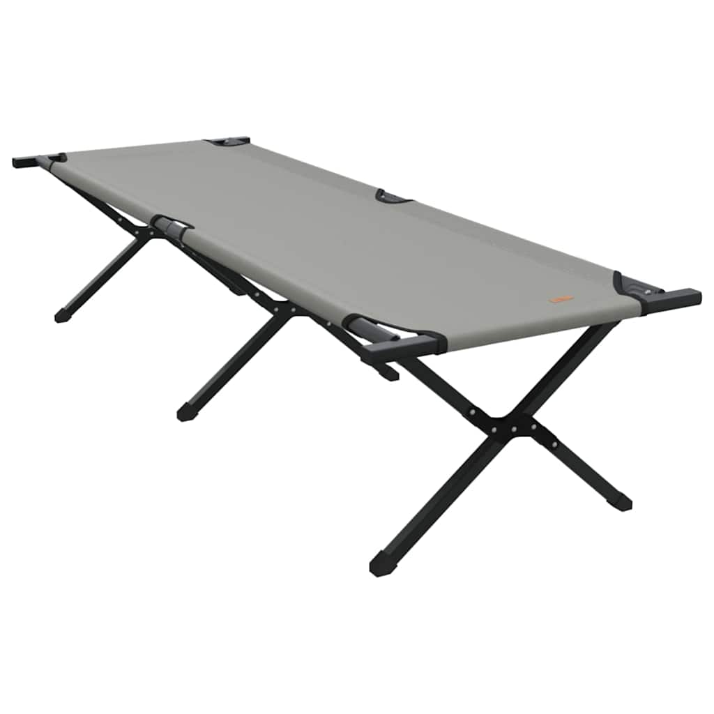 Folding Camping Bed 2 pcs Grey 193 x 69 x 45 cm Oxford fabric