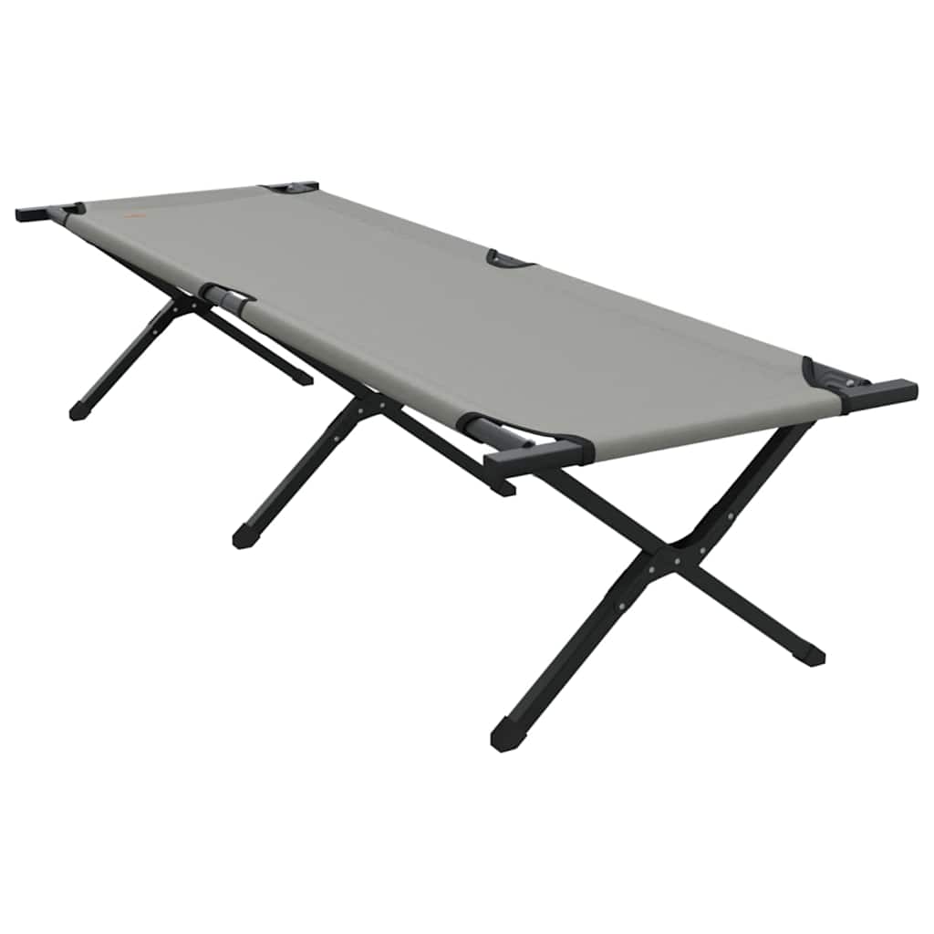 Folding Camping Bed 2 pcs Grey 193 x 69 x 45 cm Oxford fabric