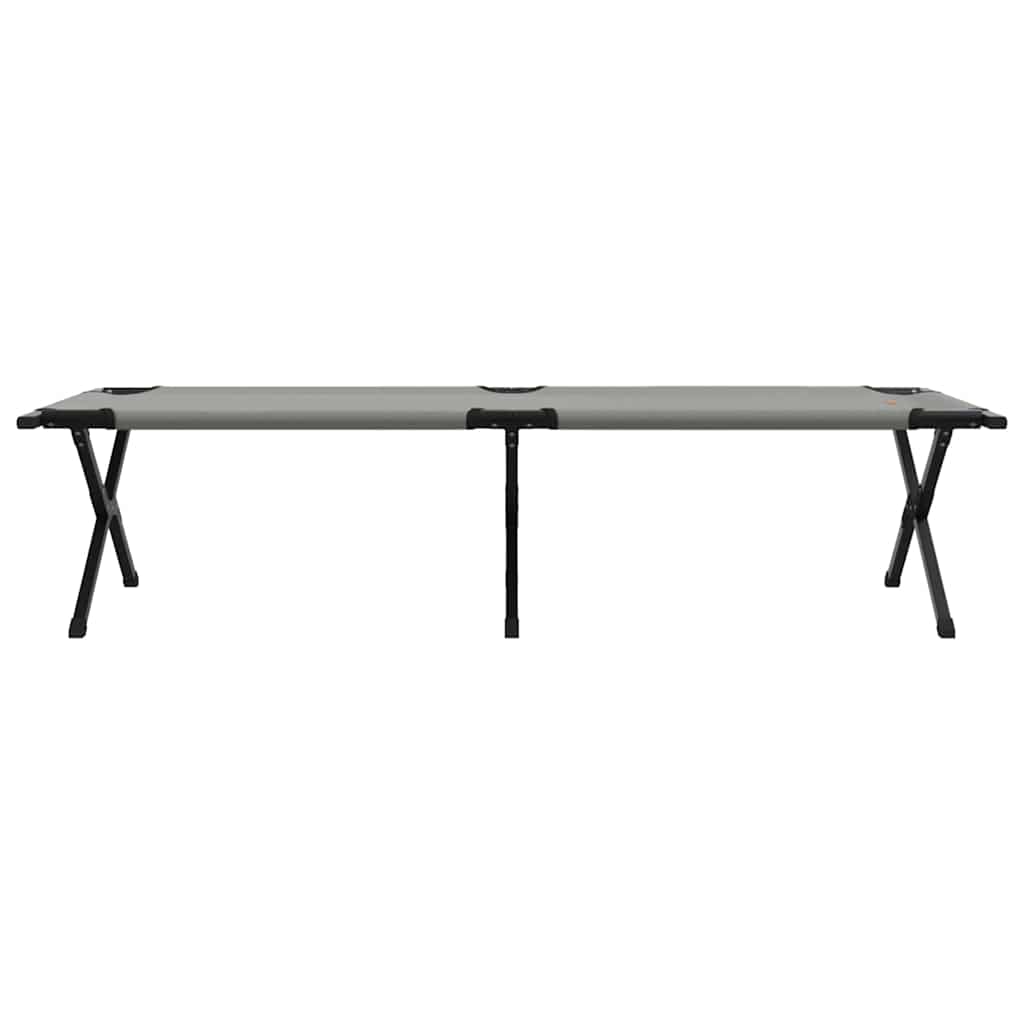 Folding Camping Bed 2 pcs Grey 193 x 69 x 45 cm Oxford fabric