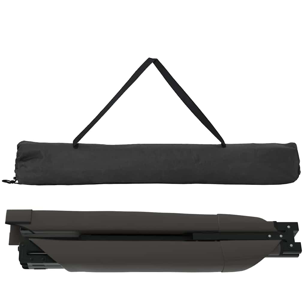Folding Camping Bed Manual Black 210 x 80 x 46 cm Oxford fabric
