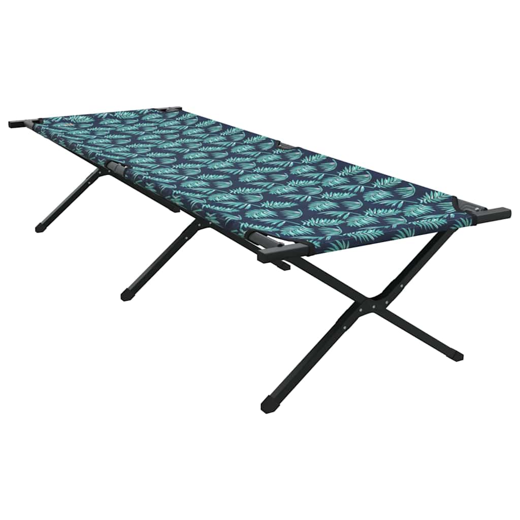 Folding Camping Bed Leaf Forest 210 x 80 x 46 cm Oxford fabric