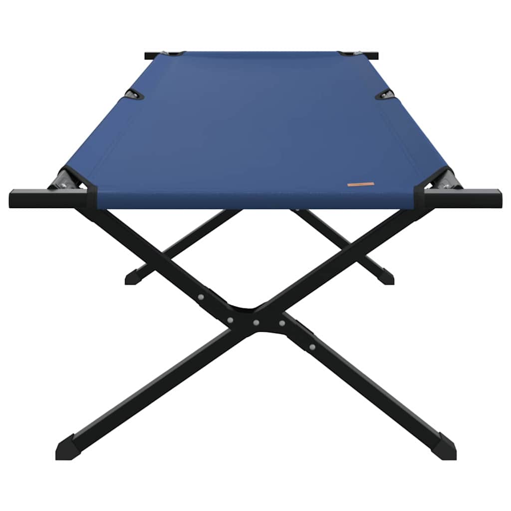 Folding Camping Bed 2 pcs Blue 210 x 80 x 46 cm Oxford fabric