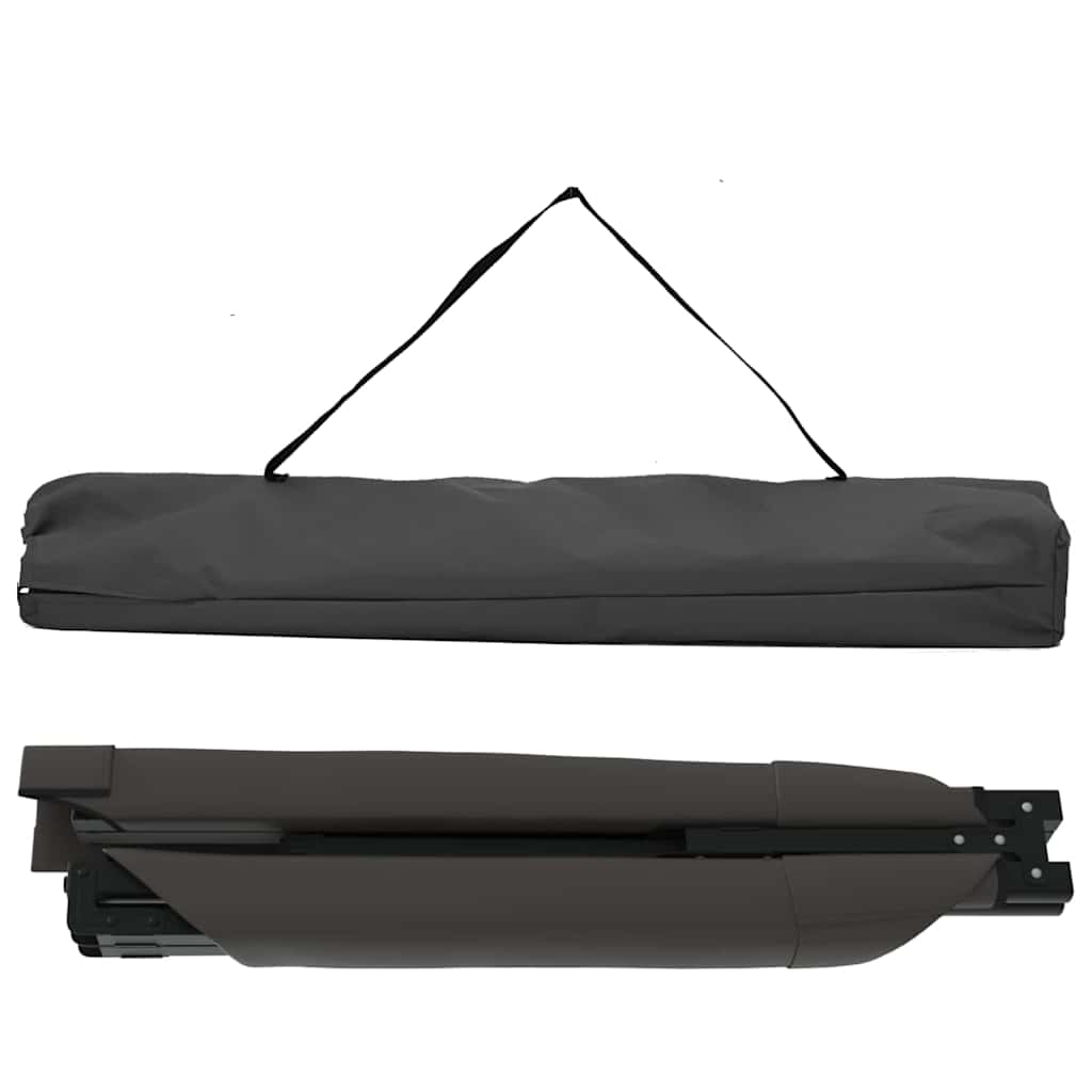 Folding Camping Bed 2 pcs Black 210 x 80 x 46 cm Oxford fabric