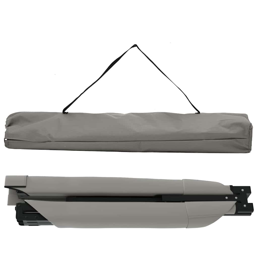 Folding Camping Bed 2 pcs Grey 210 x 80 x 46 cm Oxford fabric
