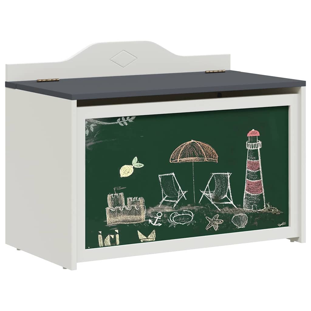 Box with Storage and Chalkboard Front ROROS Grey and White