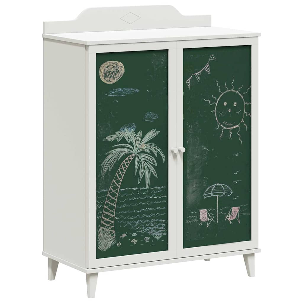 Cabinet with Two Doors and Chalkboard Front ROROS White