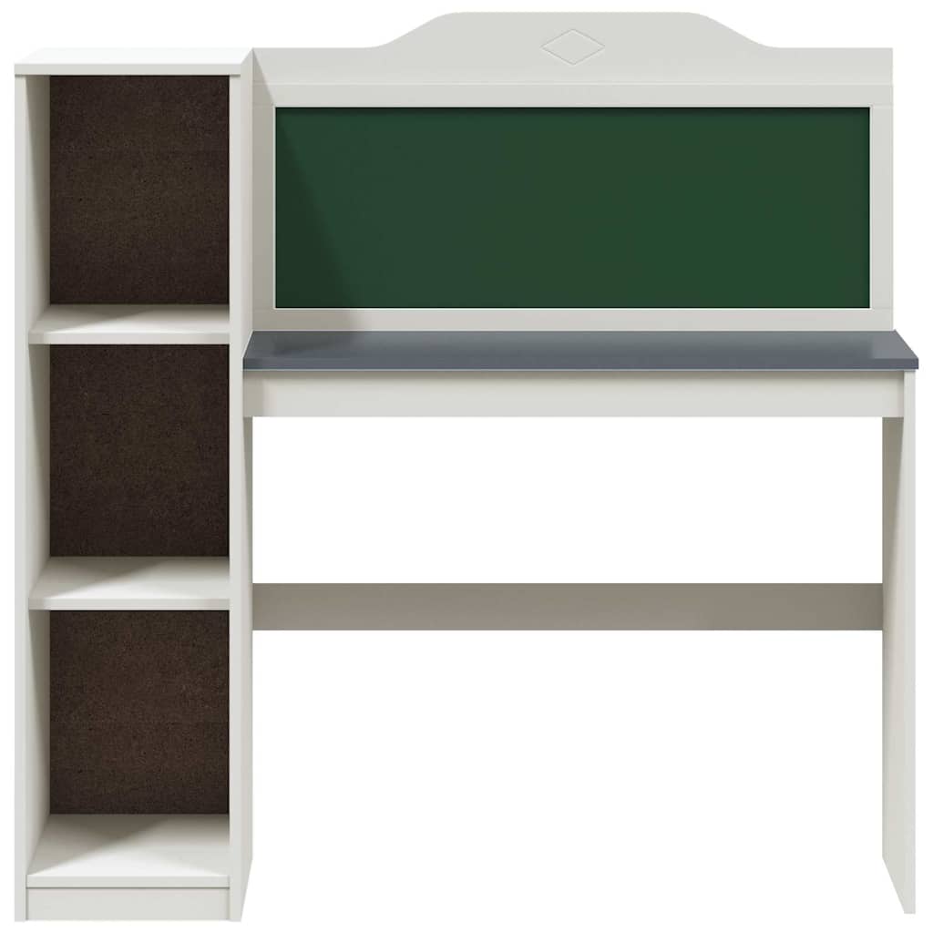 Desk with Open Storage and Chalkboard ROROS White and Grey