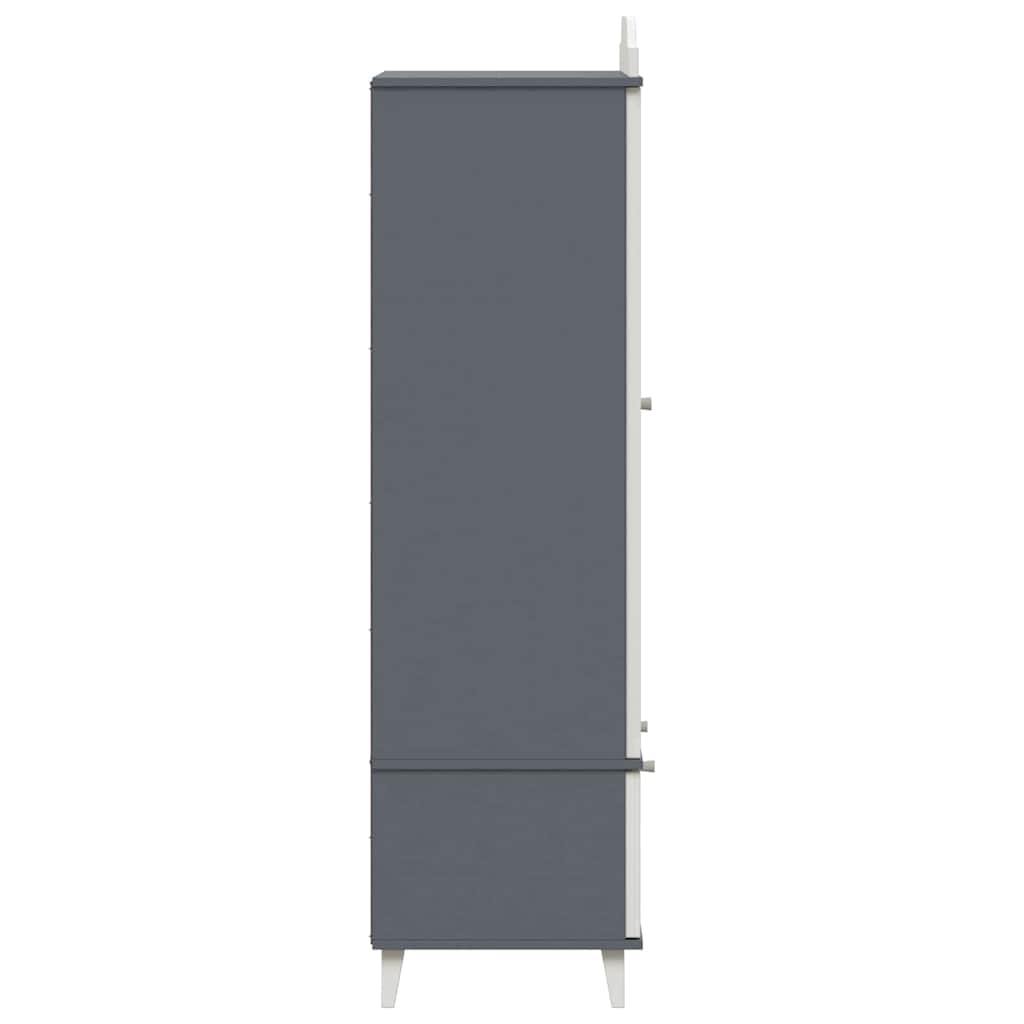 Chalkboard Wardrobe ROROS Grey and White 90 x 45 x 165 cm