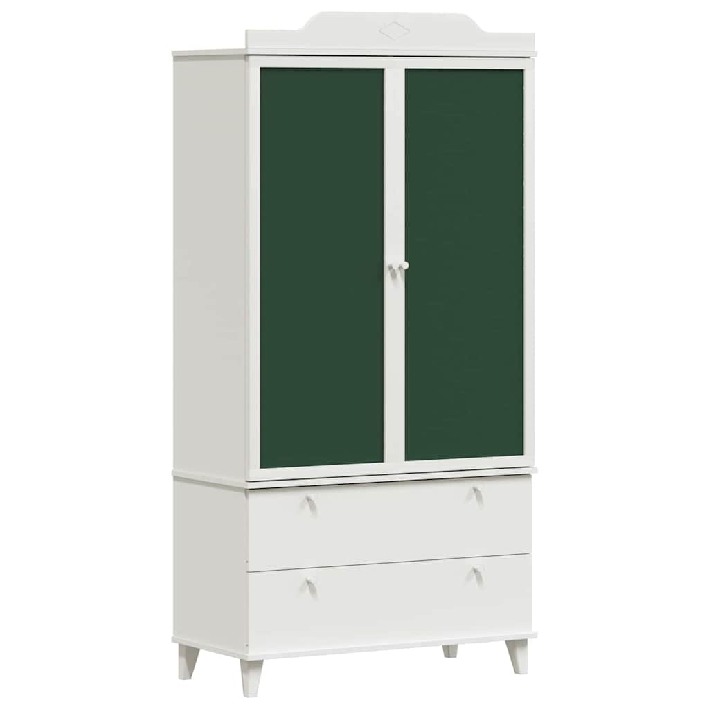 Chalkboard Wardrobe with Drawer ROROS White 90 x 45 x 180 cm