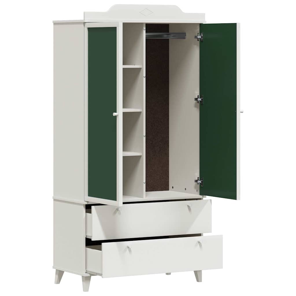 Chalkboard Wardrobe with Drawer ROROS White 90 x 45 x 180 cm