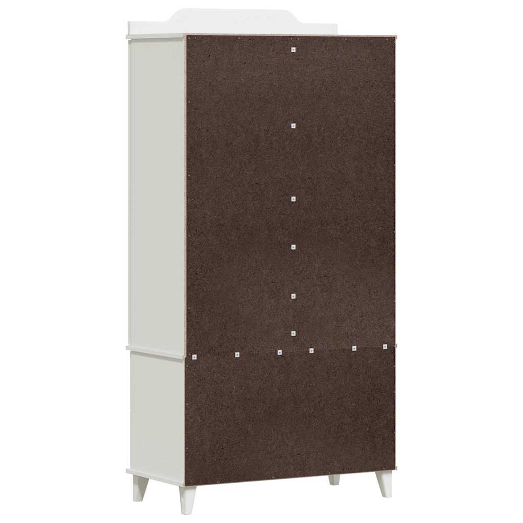 Chalkboard Wardrobe with Drawer ROROS White 90 x 45 x 180 cm
