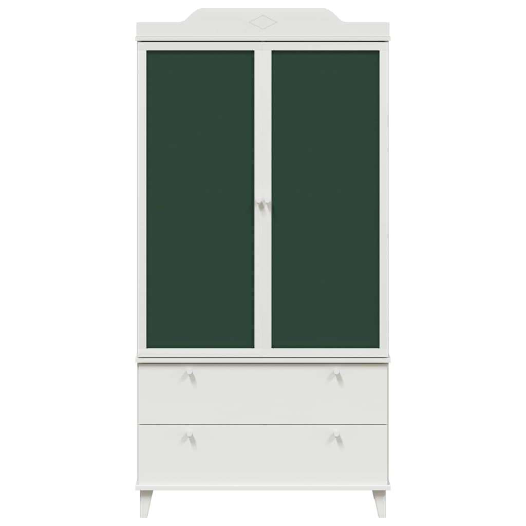 Chalkboard Wardrobe with Drawer ROROS White 90 x 45 x 180 cm