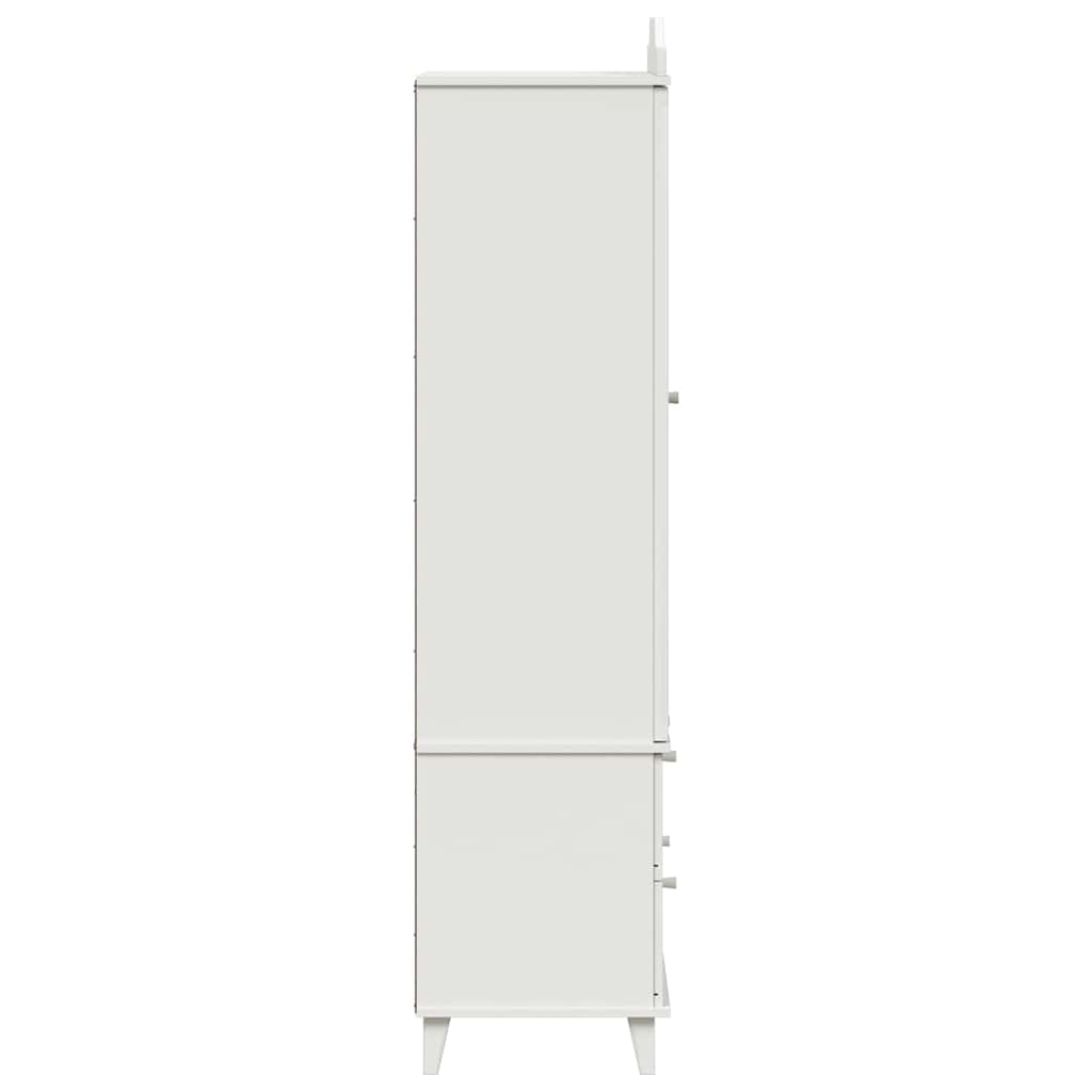 Chalkboard Wardrobe with Drawer ROROS White 90 x 45 x 180 cm