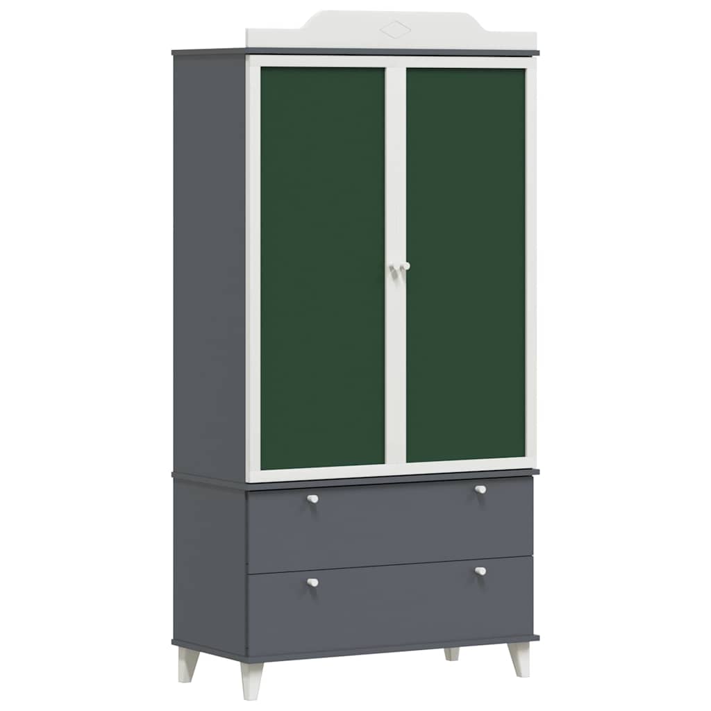 Chalkboard Wardrobe ROROS Grey and White 90 x 45 x 180 cm