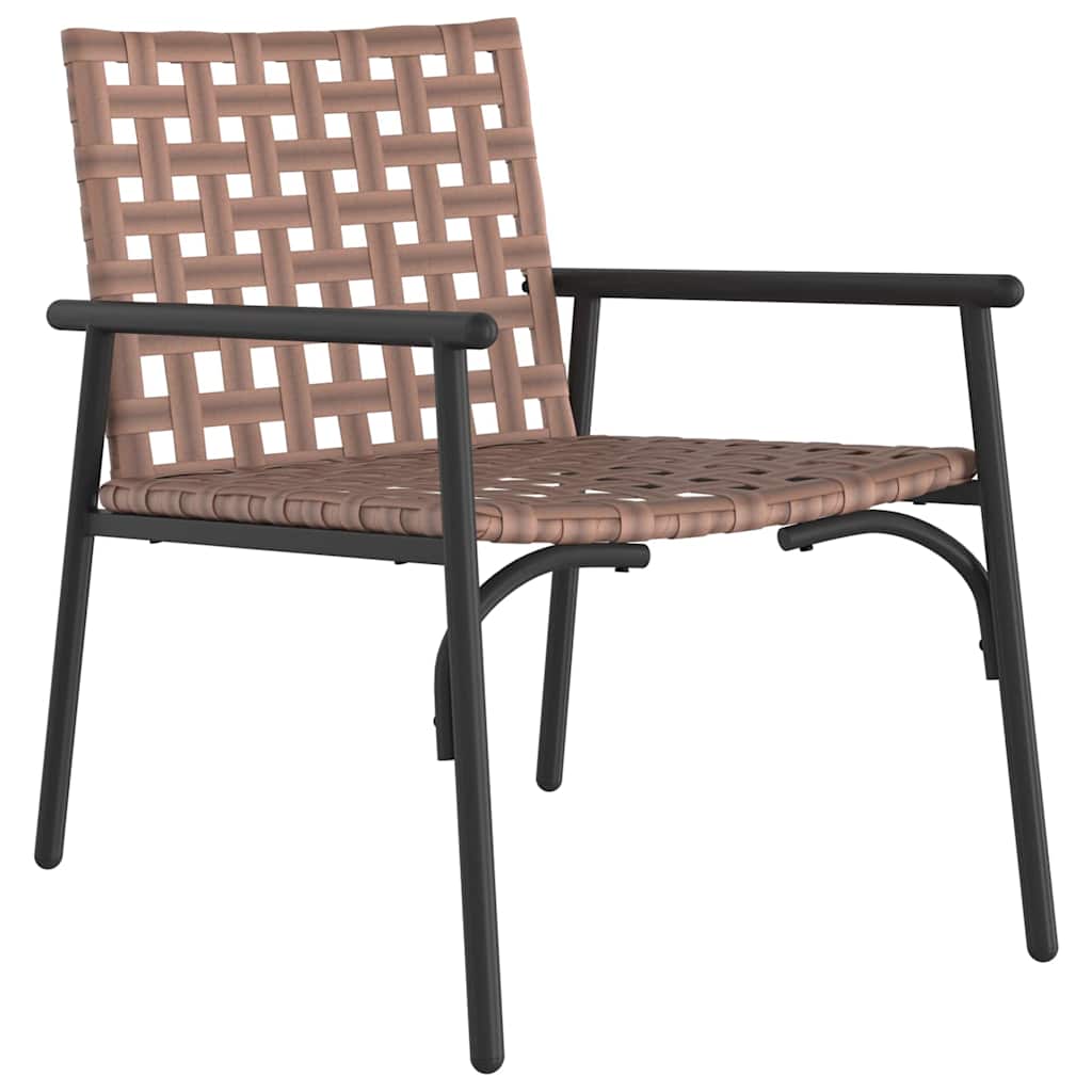 Garden Chair 2 pcs Brown 78 x 55.5 x 75.5 cm Poly Rattan