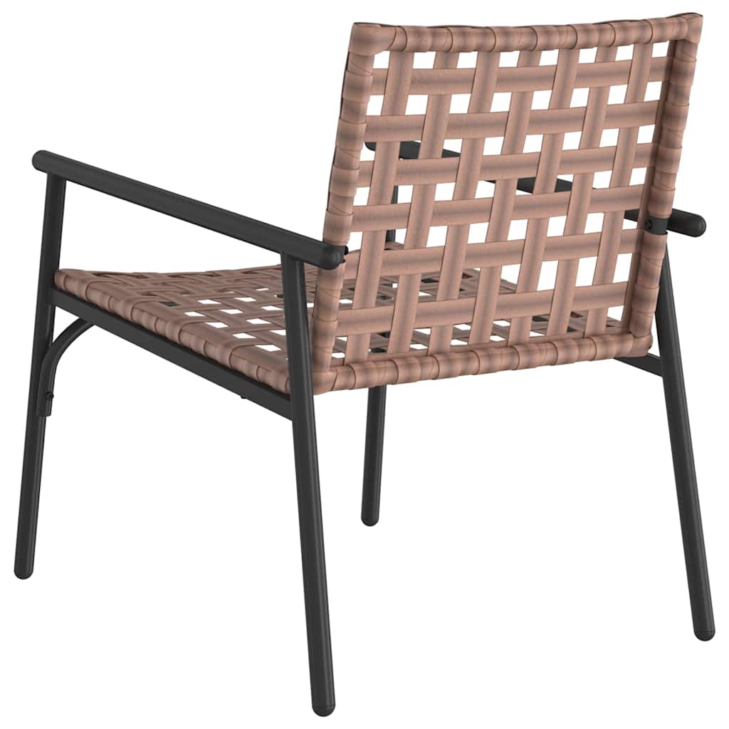 Garden Chair 2 pcs Brown 78 x 55.5 x 75.5 cm Poly Rattan