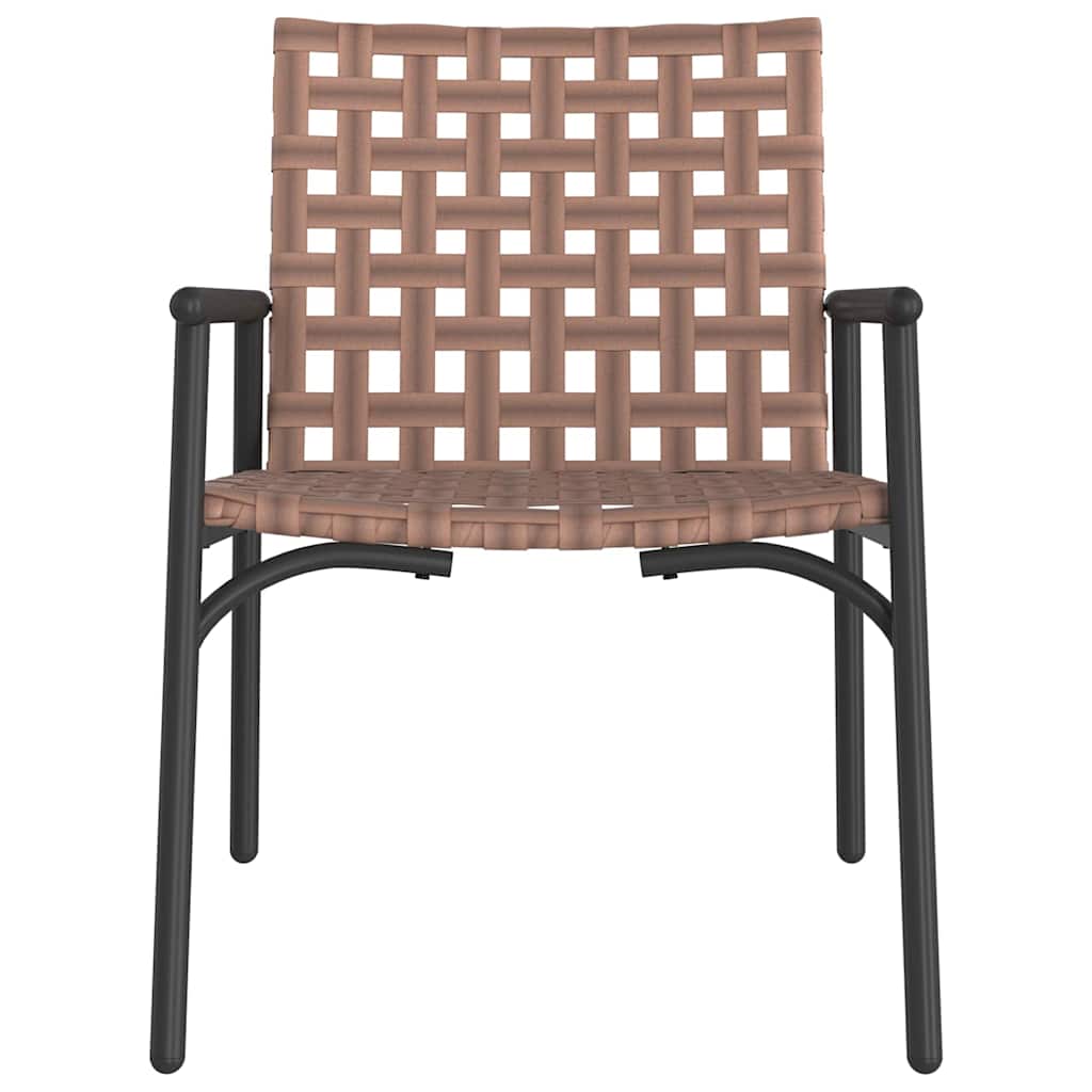 Garden Chair 2 pcs Brown 78 x 55.5 x 75.5 cm Poly Rattan