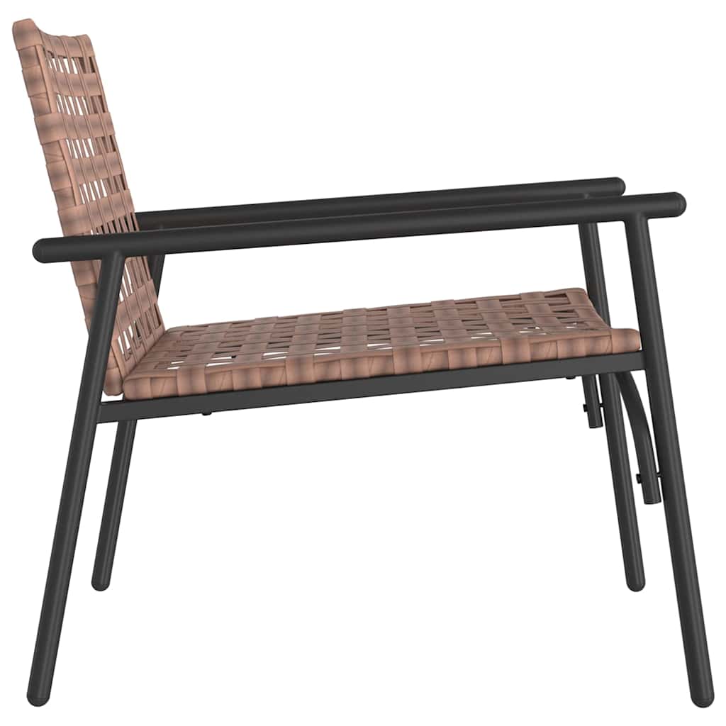 Garden Chair 2 pcs Brown 78 x 55.5 x 75.5 cm Poly Rattan