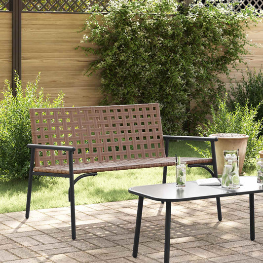 Garden Chair Brown Poly Rattan