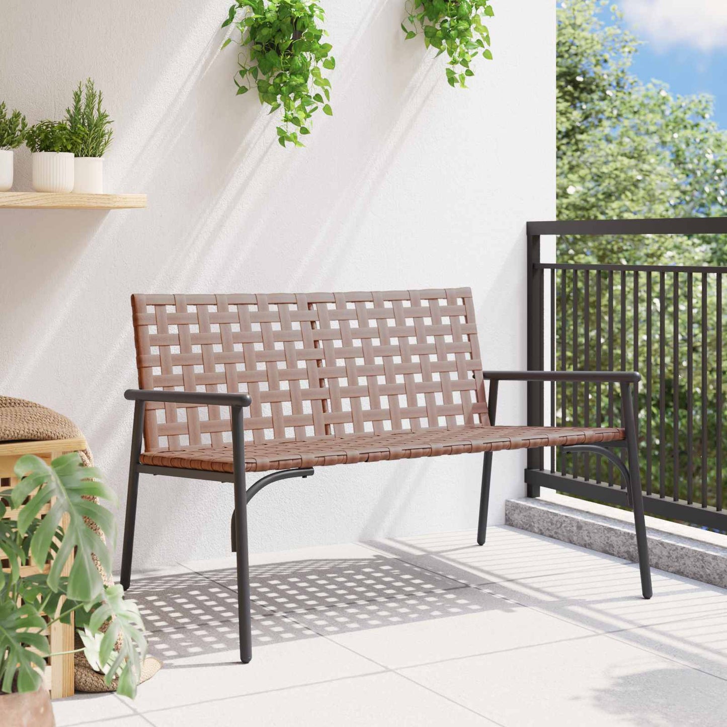 Garden Chair Brown 110.5 x 79 x 75.5 cm Poly Rattan