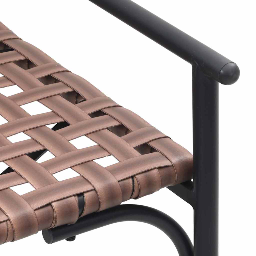 Garden Dining Set 4 pcs Brown Poly Rattan