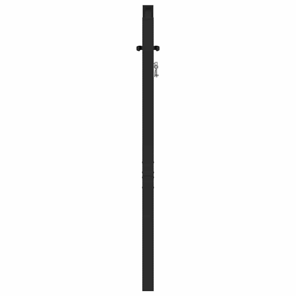 Garden Gate Lockable Black 100x100 cm Aluminium