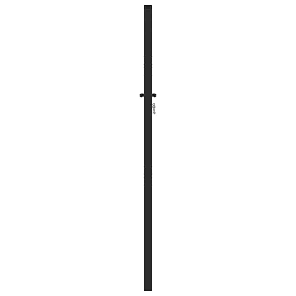 Garden Gate Lockable Black 100x150 cm Aluminium