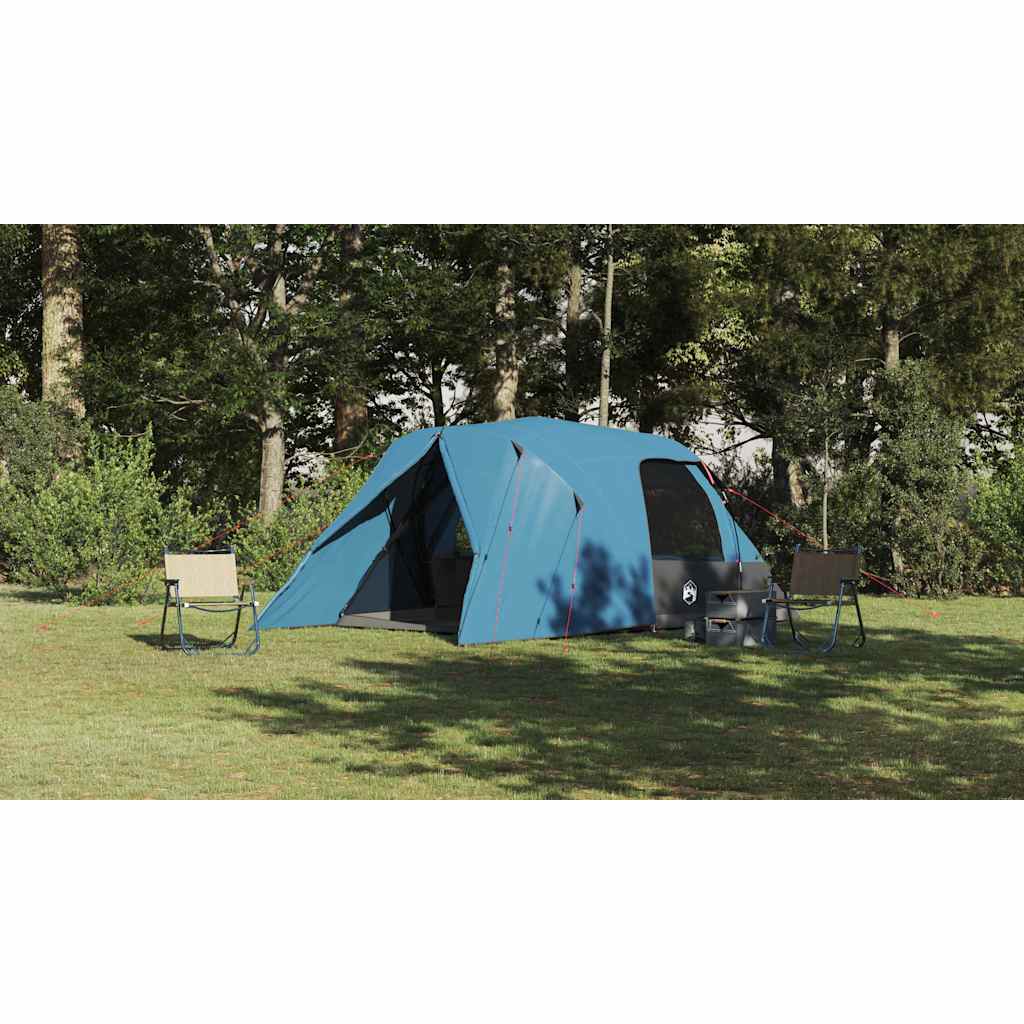Dome Tent 4-Person with Roof Blue 455 x 252 x 178 cm