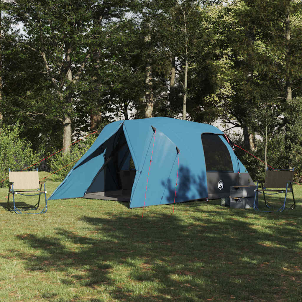 Dome Tent 4-Person with Roof Blue 455 x 252 x 178 cm