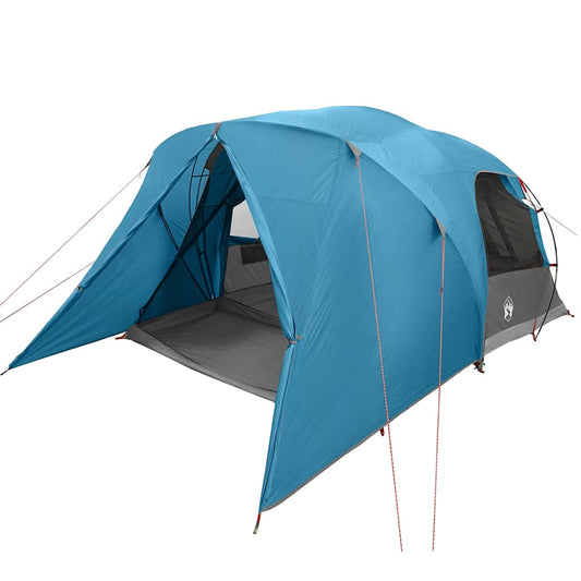 Dome Tent 4-Person 4-Person Blue 185T Polyester with PU Coating