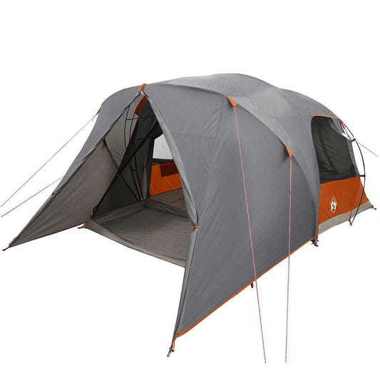 Dome Tent 4-Person 4-Person Grey and Orange