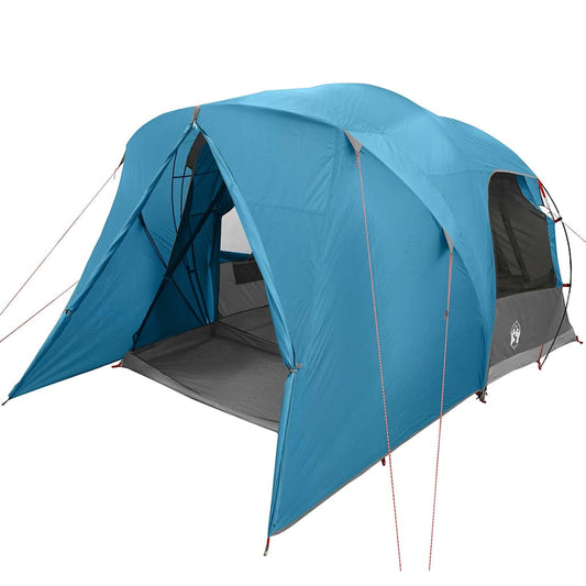 Dome Tent 6-Person 6-Person Blue 185T Polyester with PU Coating