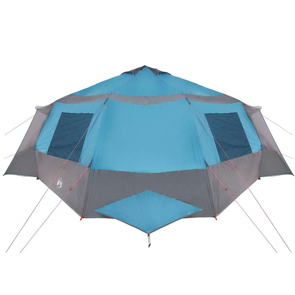 Cabin Tent 12-Person with Roof Blue and Grey 405 x 405 x 273 cm