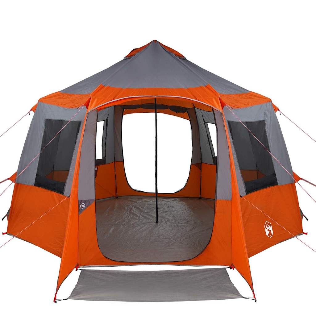 Cabin Tent 12-Person Grey and Orange 405 x 405 x 273 cm