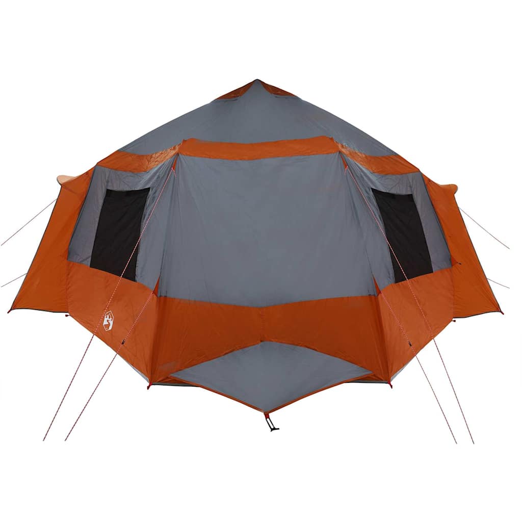 Cabin Tent 12-Person Grey and Orange 405 x 405 x 273 cm