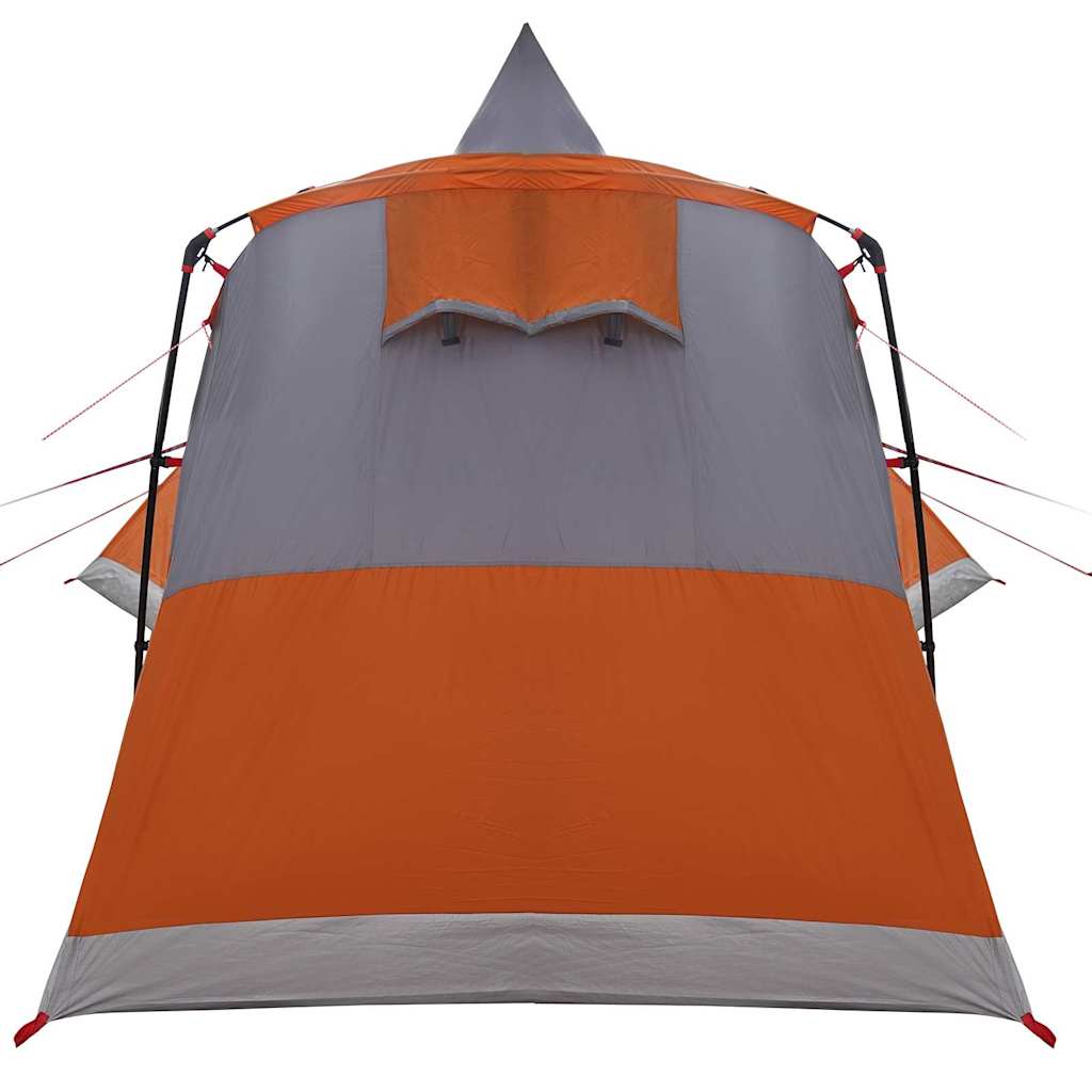 Teepee Tent 8-Person Grey and Orange 720 x 465 x 295 cm