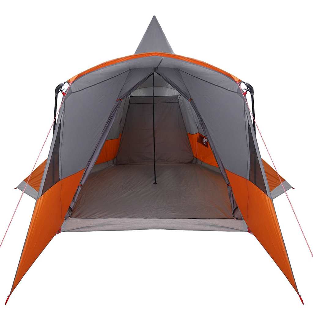 Teepee Tent 8-Person Grey and Orange 720 x 465 x 295 cm