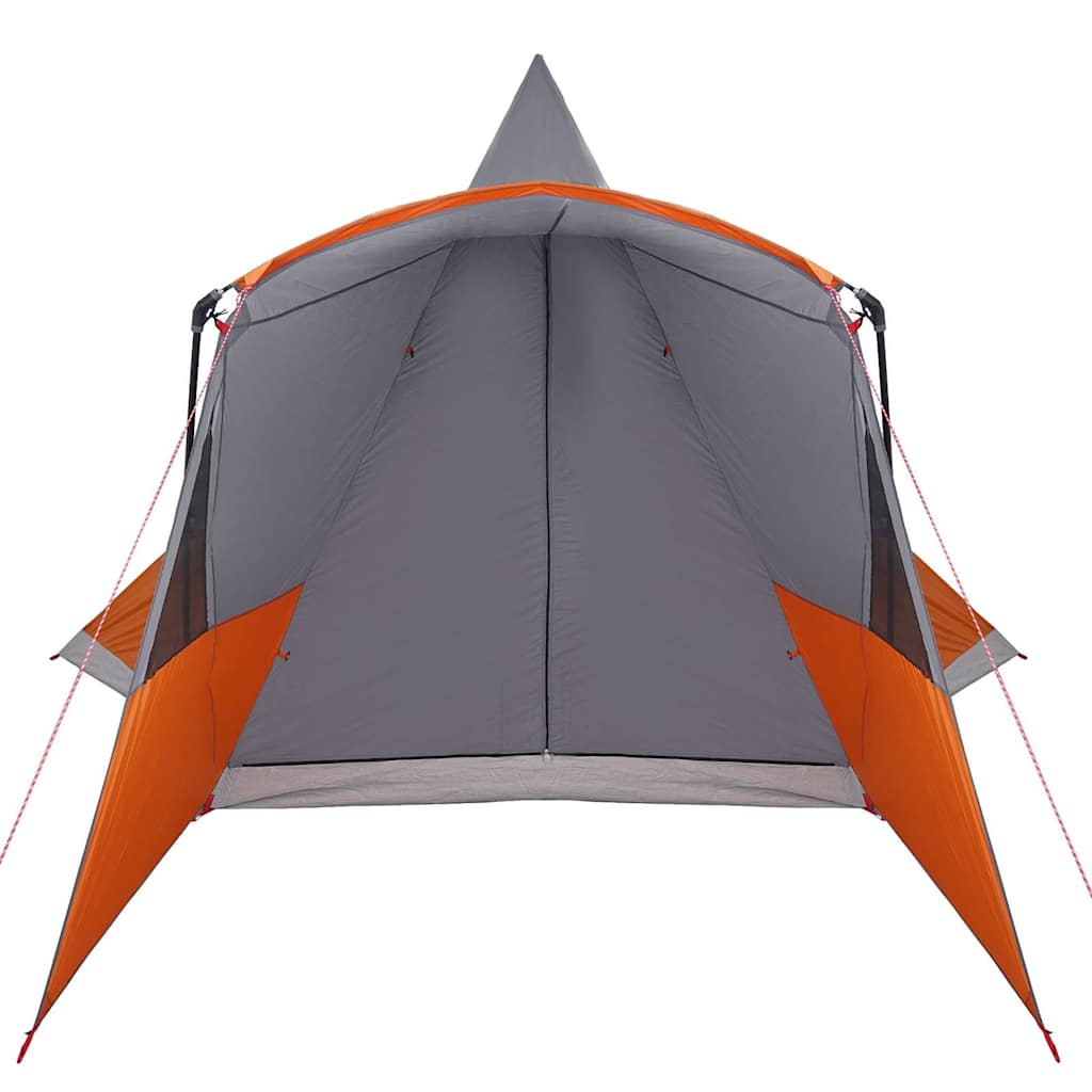 Teepee Tent 8-Person Grey and Orange 720 x 465 x 295 cm