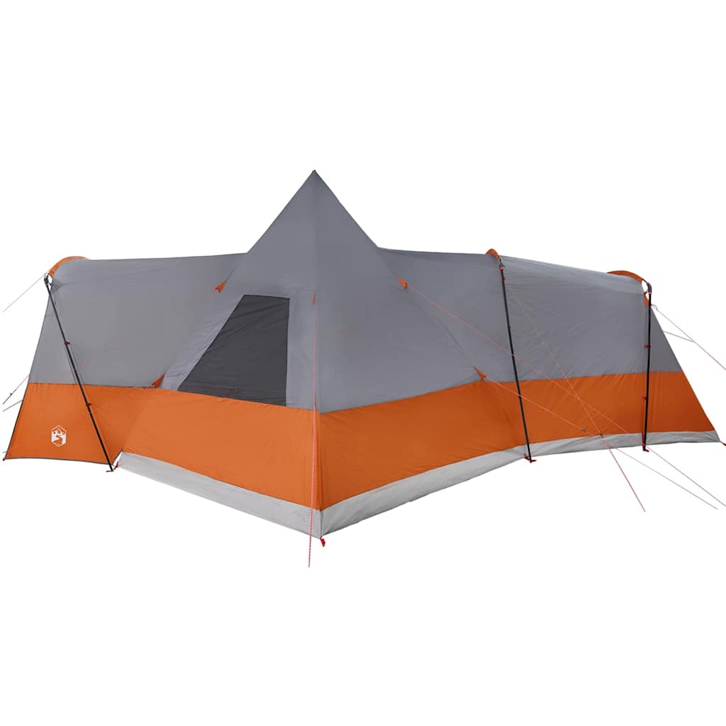 Teepee Tent 8-Person Grey and Orange 720 x 465 x 295 cm