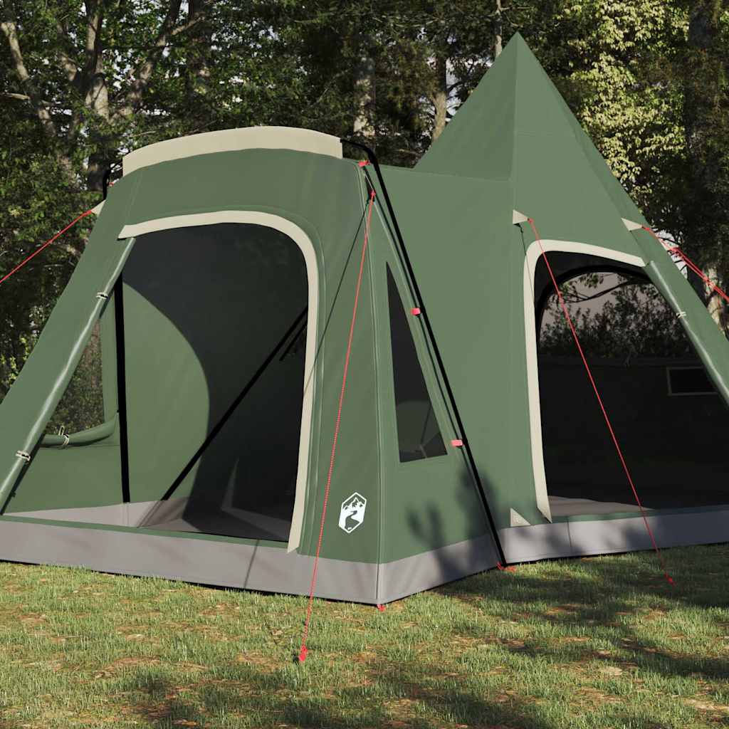Teepee Tent 5-Person with Roof Green 545 x 450 x 295 cm