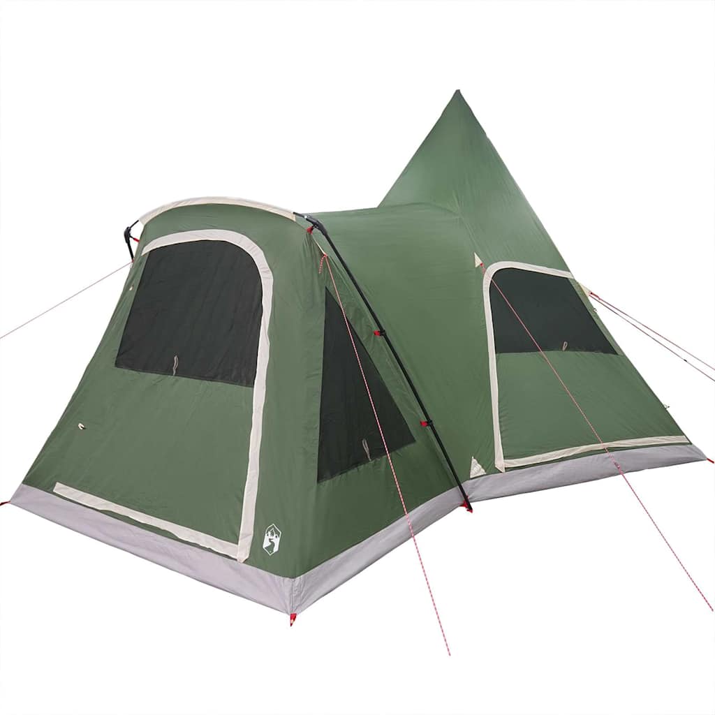 Teepee Tent 5-Person with Roof Green 545 x 450 x 295 cm
