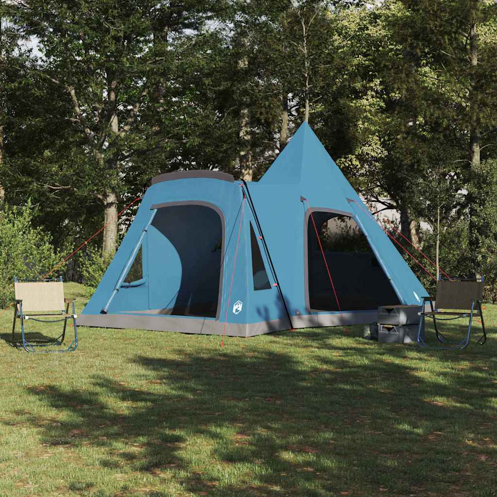Teepee Tent 5-Person with Roof Blue 545 x 450 x 295 cm