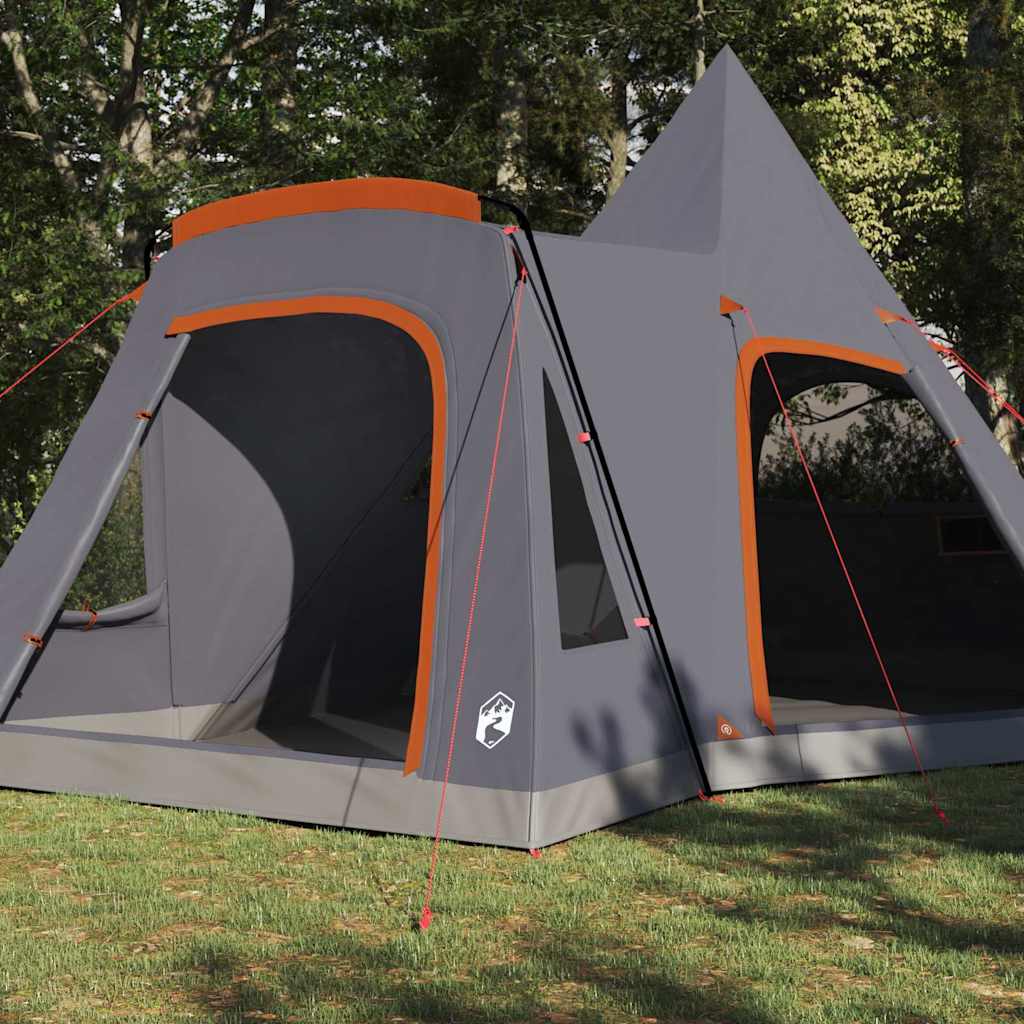 Teepee Tent 5-Person Grey and Orange 545 x 450 x 295 cm