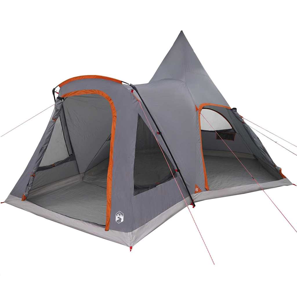 Teepee Tent 5-Person Grey and Orange 545 x 450 x 295 cm