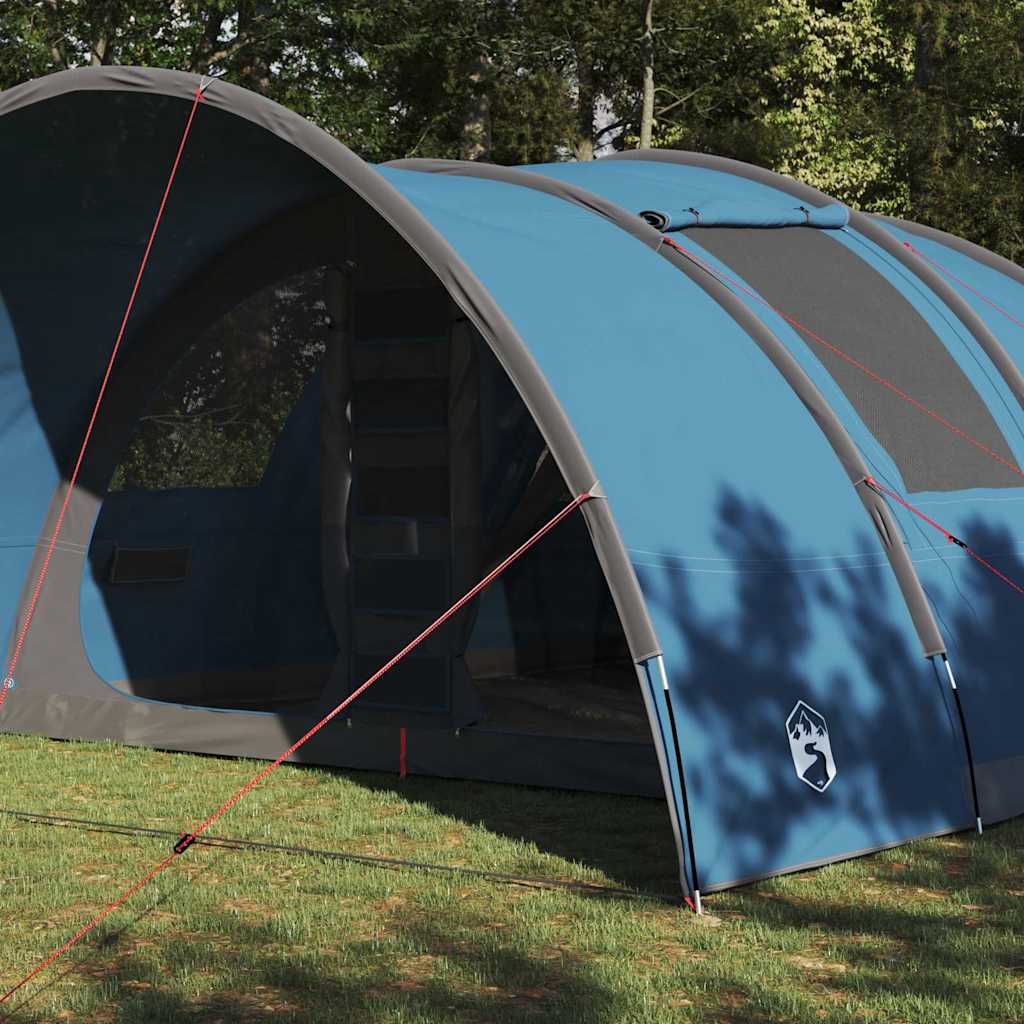 Tunnel Tent 8-Person with Roof Blue 710 x 460 x 245 cm
