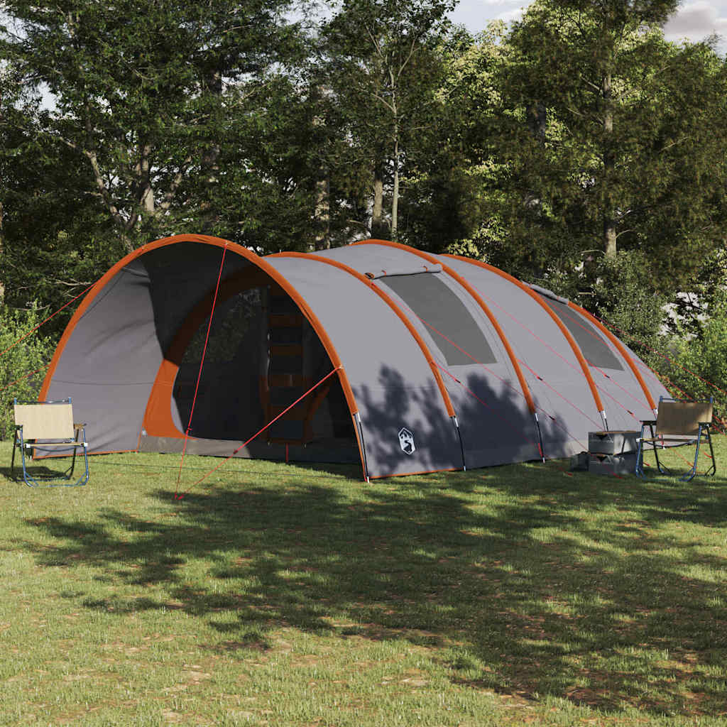Tunnel Tent 8-Person Grey and Orange 710 x 460 x 245 cm
