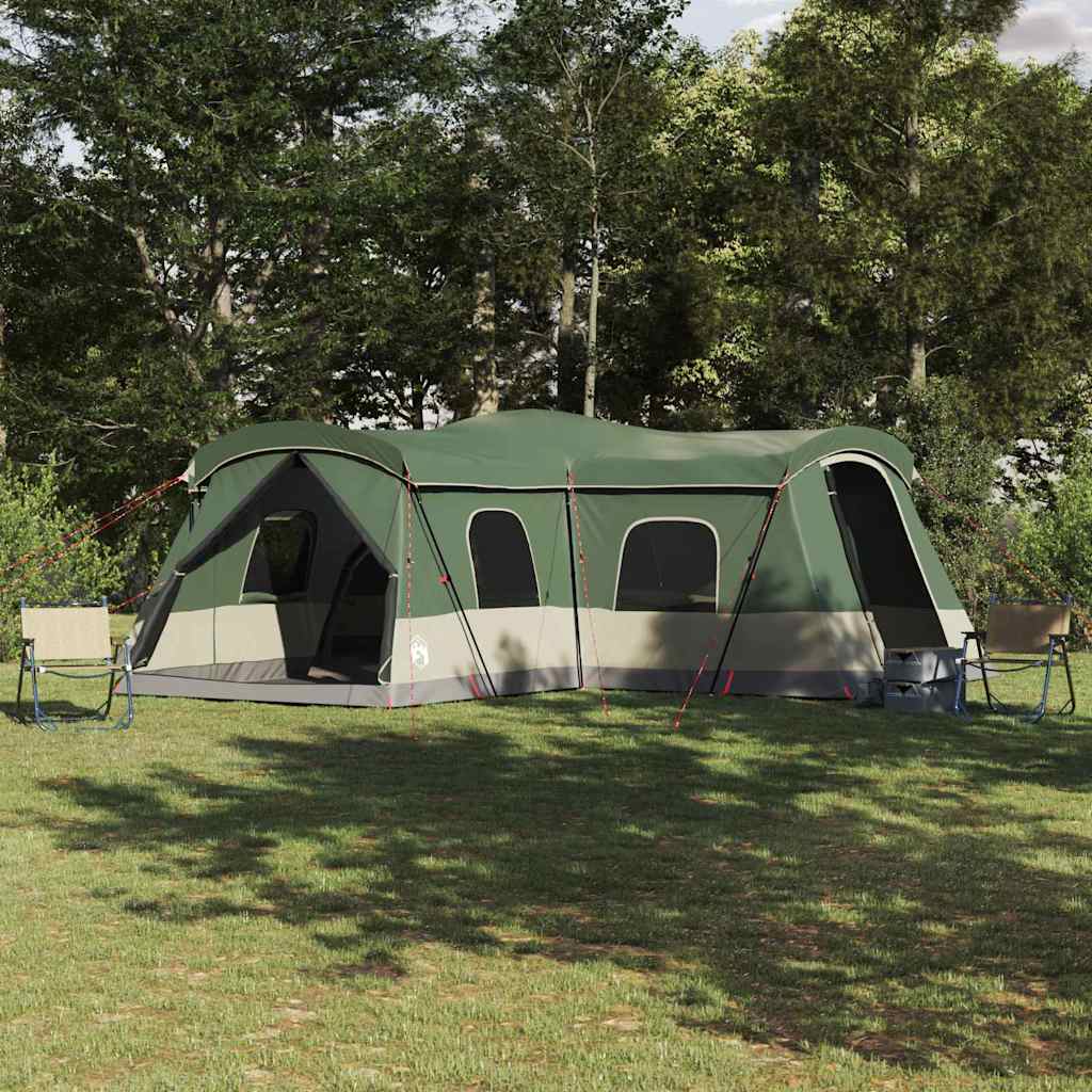 Tent 16-Person with Roof with Storage Green 680 x 510 x 210 cm