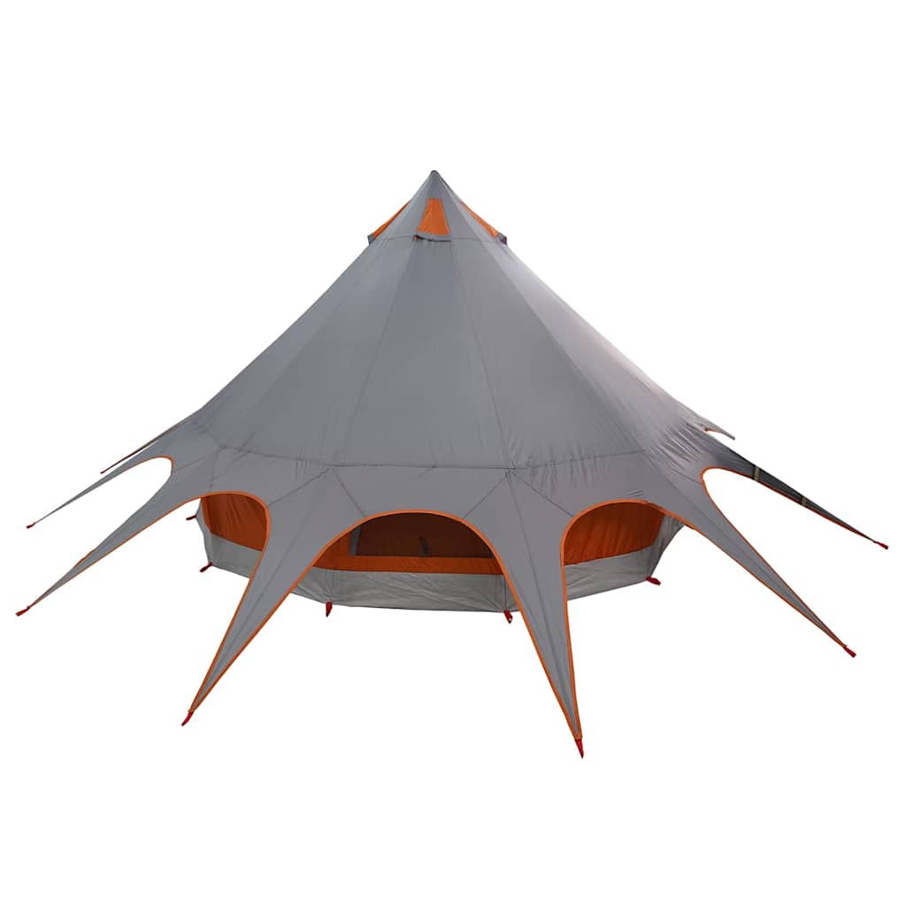 Teepee Tent 3-Person Grey and Orange 312 x 312 x 197 cm